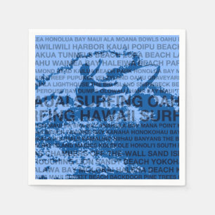 Surfing Hawaii Cutback Hawaiian Surfer Napkins