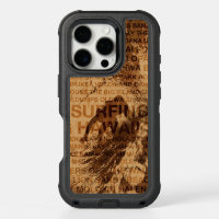 Surfing Hawaii Green Room Faux Wood Surfer