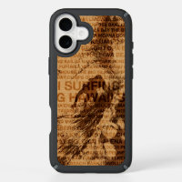 Surfing Hawaii Green Room Faux Wood Surfer