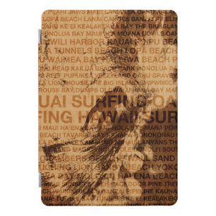 Surfing Hawaii Green Room FauxWood iPad SmartCover iPad Pro Cover