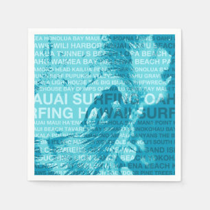 Surfing Hawaii Green Room Hawaiian Surfer Napkins