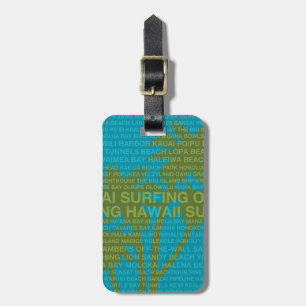 Surfing Hawaii Palm Trees Hawaiian Luggage Tags