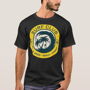 Surfing Hawaii Peahi Jaws Maui Hawaii Retro  (2) T-Shirt