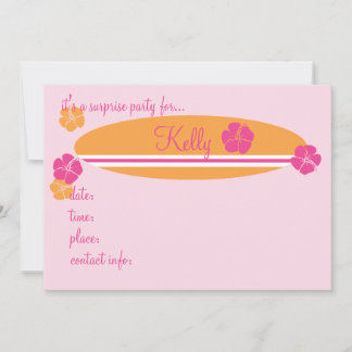 Surfing Hibiscus Invitation