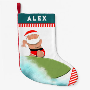 Surfing Holiday Gift Small Christmas Stocking