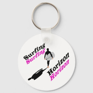 Surfing horizon T-Shirt Keychain
