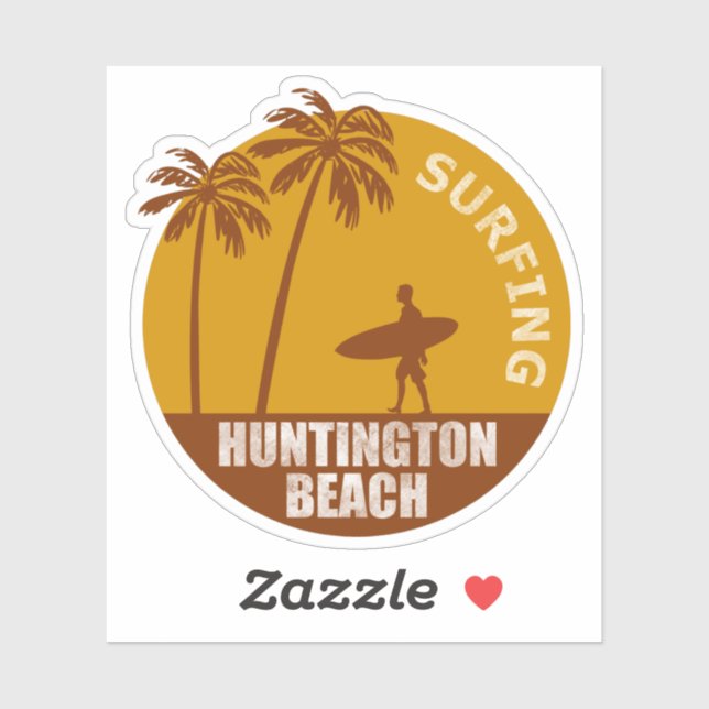 Surfing Huntington Beach Sticker (Sheet)