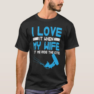 Surfing Husband Kite Surfing Kiteboarding T-Shirt