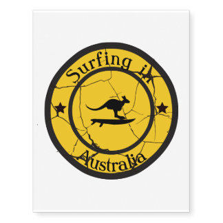 Surfing in Australia Temporary Tattoos