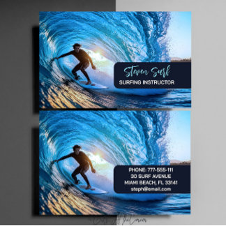 Surfing Instructor Business Card