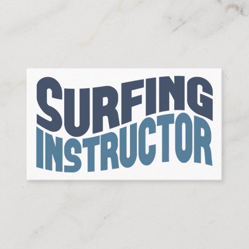 Surfing Instructor Business Cards