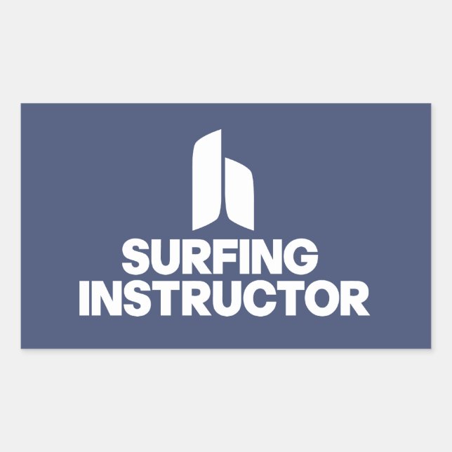 Surfing Instructor Rectangular Sticker (Front)