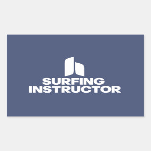 Surfing Instructor Rectangular Sticker