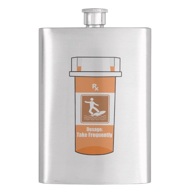 Surfing Is My Drug Flask (Front)