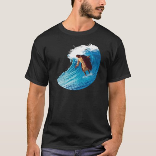 Surfing Jesus Soft Fit T_ Mens   5 Colors T_Shirt