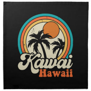 Surfing Kawaii Hawaii Cloth Napkin