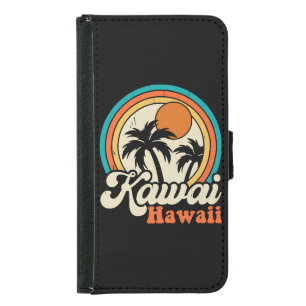 Surfing Kawaii Hawaii Samsung Galaxy S5 Wallet Case