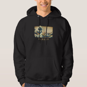 Surfing Labrador Kanagawa Wave Japanese Dog Hoodie