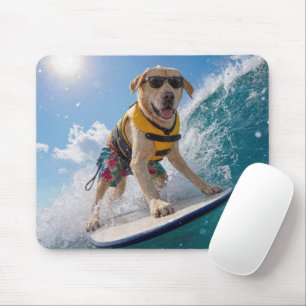 Surfing Labrador Retriever Mouse Pad