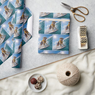 Surfing Labrador Retriever Wrapping Paper