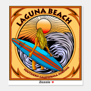 SURFING LAGUNA BEACH CALIFORNIA STICKER