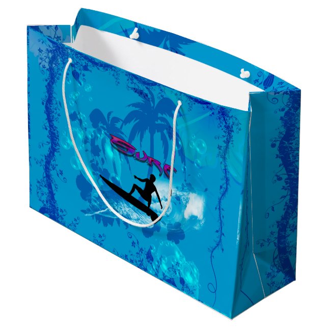 Surfing Large Gift Bag (Back Angled)