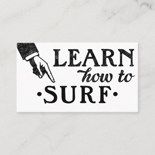 Surfing Lessons Business Cards _ Cool Vintage