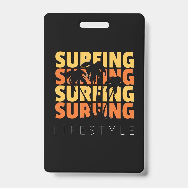 Surfing Life Style Surfing Badge (Front)