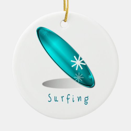 Surfing Logo Ornament