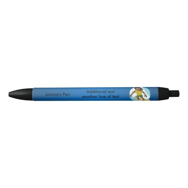 Surfing man cartoon pen (Front)