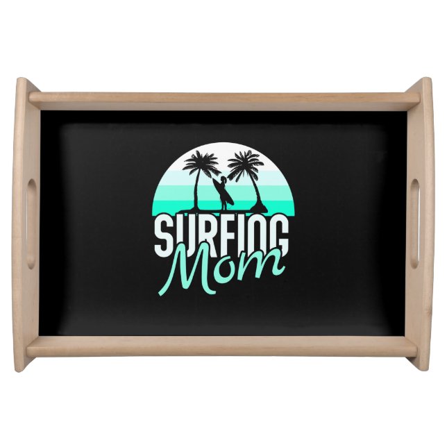 Surfing Mom Serving Tray (Front)