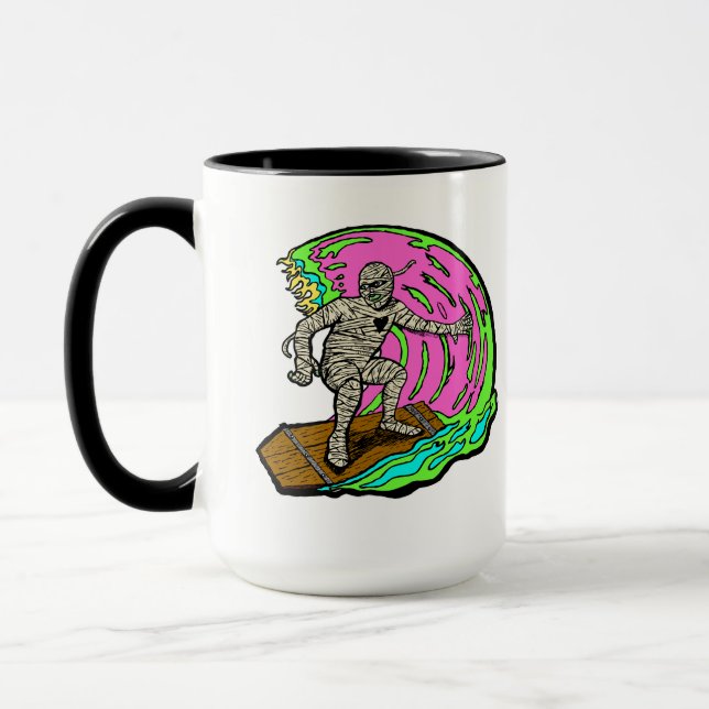Surfing Mummy Mug (Left)