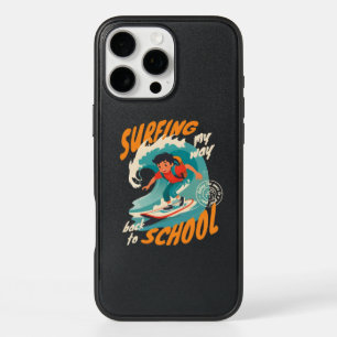 Surfing My Way Back to School Illustration iPhone 16 Pro Max Case