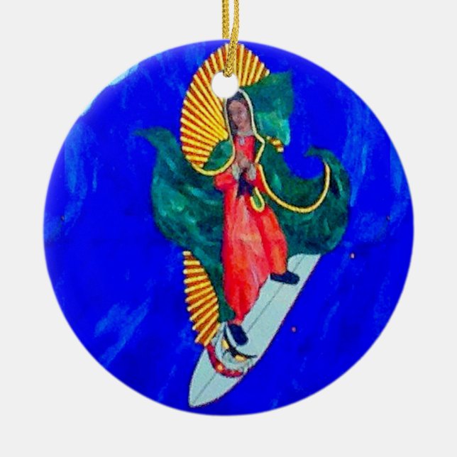surfing nun ornament (Front)