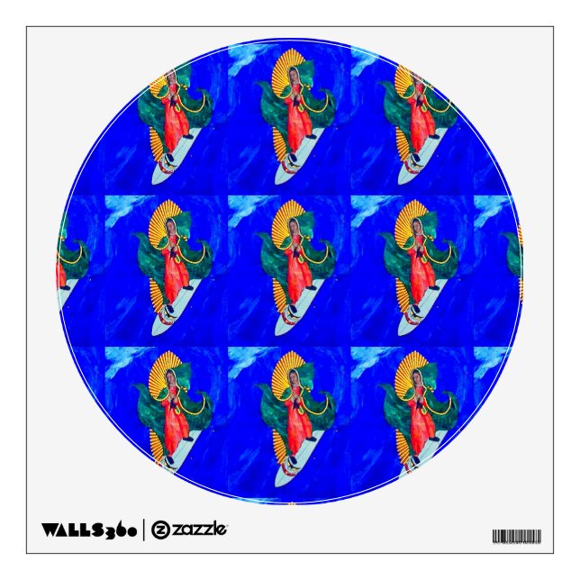 surfing nuns blue wave decal (Front)