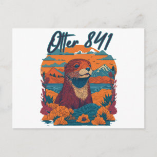 Surfing Otter 841 Otter My Way California Sea Otte Postcard