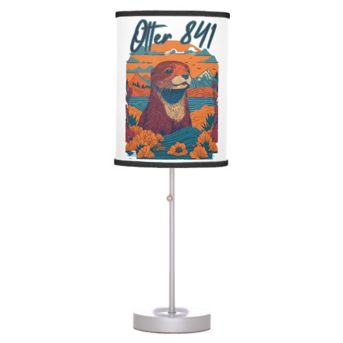 Surfing Otter 841 Otter My Way California Sea Otte Table Lamp