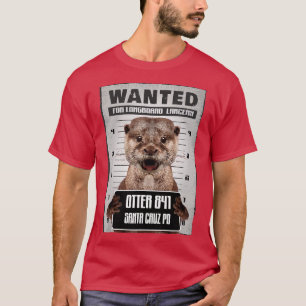 Surfing Otter 841 Wanted for Long Board Larceny Su T-Shirt