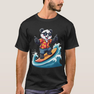Surfing Panda in Tropical Style – Fun and Relaxed  T-Shirt