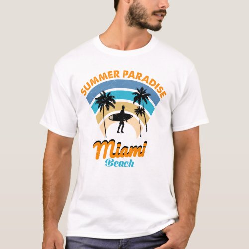 surfing paradise miami beach  T_Shirt