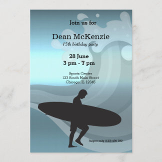 Surfing party invitation
