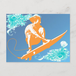 Surfing Postcard