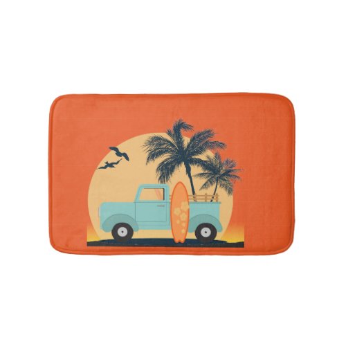 Surfing Retro Bath Mat