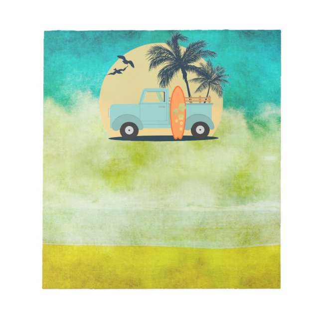 Surfing Retro Notepad (Front)