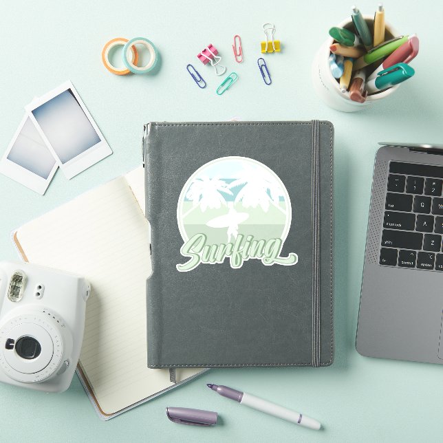 Surfing Retro Surfboarding Surfer Gift Sticker (iPad Cover)