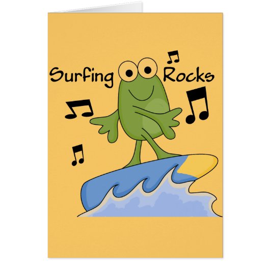 Surfing Rocks - Frog Tshirts and Gifts (Front)