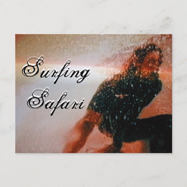 Surfing Safari Postcard - Customizable (Front)