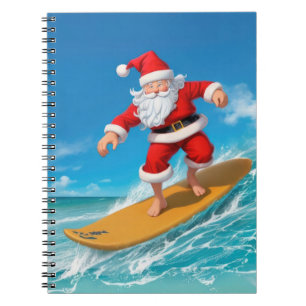 Surfing Santa Claus Notebook