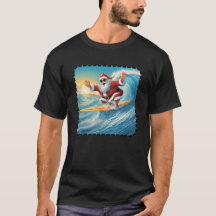 Surfing Santa Claus