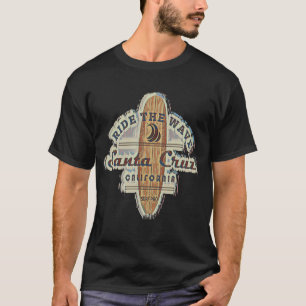 Surfing Santa Cruz Vintage Retro Distressed T-Shirt